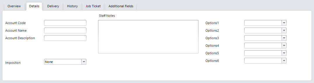 Example of the Details tab in the Details Pane. The custom document fields at the rights of the pane will display the names you have entered in ProductManager. If no custom fields are used then this area of the pane will be empty.