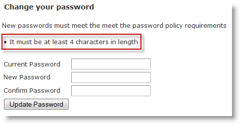 Password-Minimum