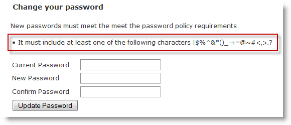Password-SpecialCharacters