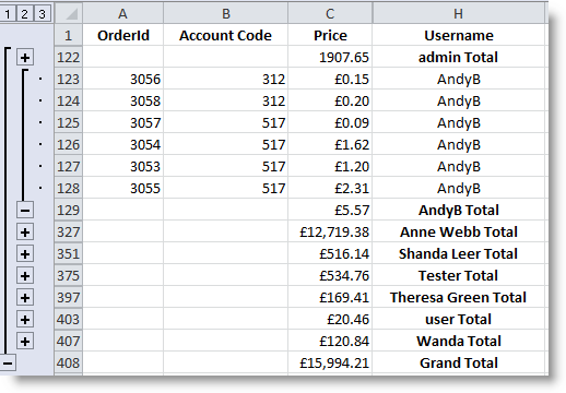 Excel-SubtotalPricing